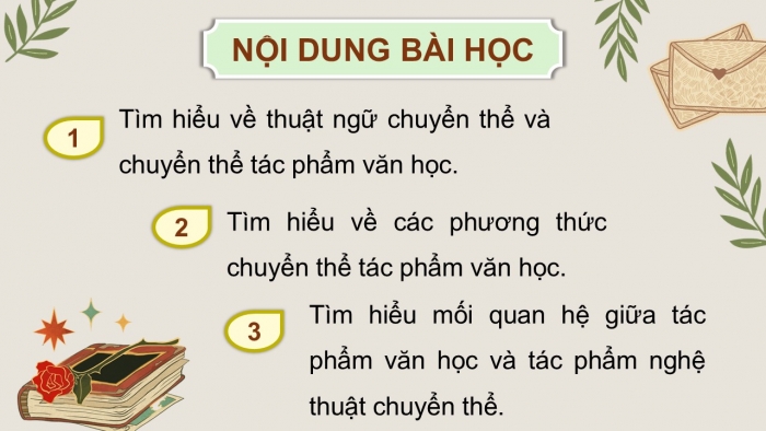 Giáo án điện tử chuyên đề Ngữ văn 12 kết nối CĐ 2 Phần Tìm hiểu tri thức tổng quát (Tác phẩm nghệ thuật chuyển thể)