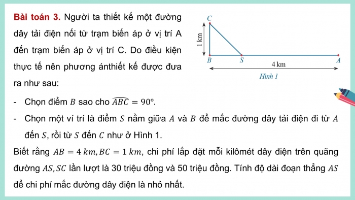 Giáo án điện tử chuyên đề Toán 12 cánh diều Bài 2: Vận dụng đạo hàm để giải quyết một số bài toán tối ưu trong thực tiễn