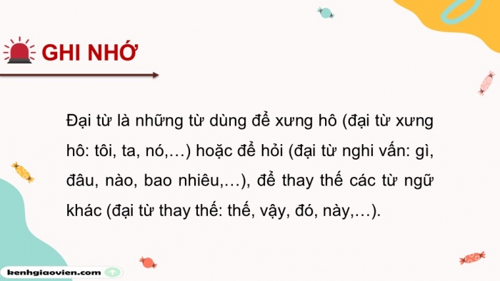 Giáo án điện tử Tiếng Việt 5 cánh diều Bài 7: Đại từ