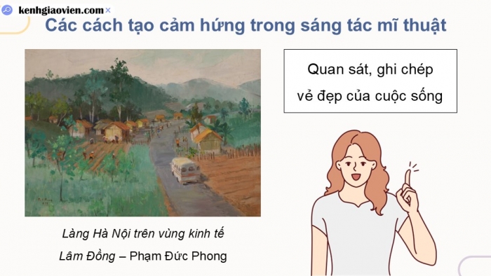 Giáo án điện tử Mĩ thuật 9 kết nối Bài 7: Cảm hứng trong sáng tác hội họa