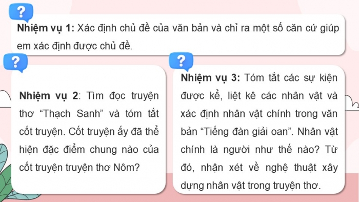 Giáo án điện tử Ngữ văn 9 chân trời Bài 5: Tiếng đàn giải oan (Truyện thơ Nôm khuyết danh)