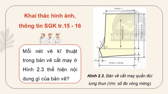 Giáo án điện tử Công nghệ 9 Cắt may Chân trời Chủ đề 2: Bản vẽ cắt may