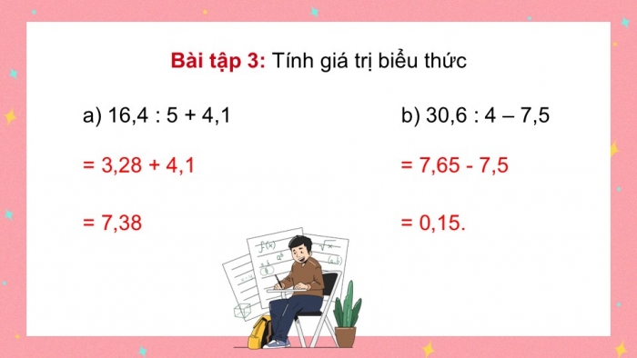 Giáo án PPT dạy thêm Toán 5 Chân trời bài 35: Chia một số thập phân cho một số tự nhiên