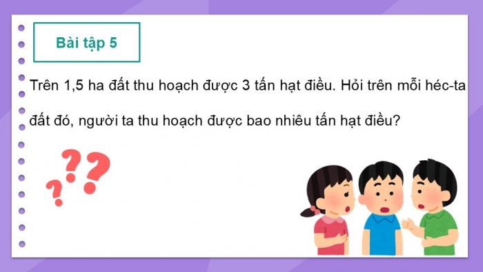 Giáo án PPT dạy thêm Toán 5 Chân trời bài 39: Chia một số tự nhiên cho một số thập phân