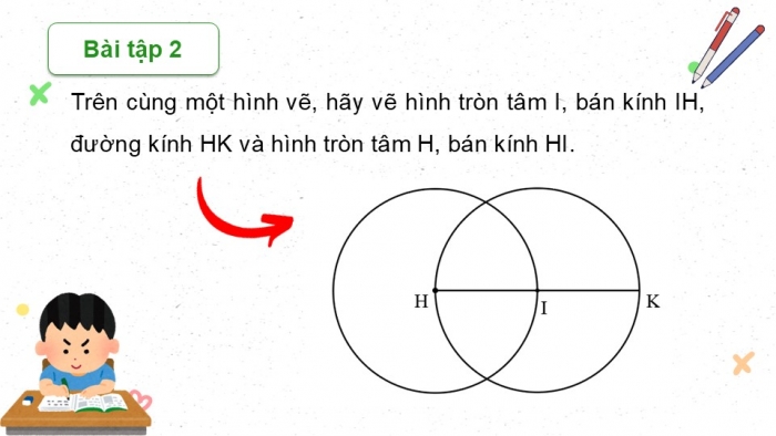 Giáo án PPT dạy thêm Toán 5 Chân trời bài 47: Đường tròn, hình tròn