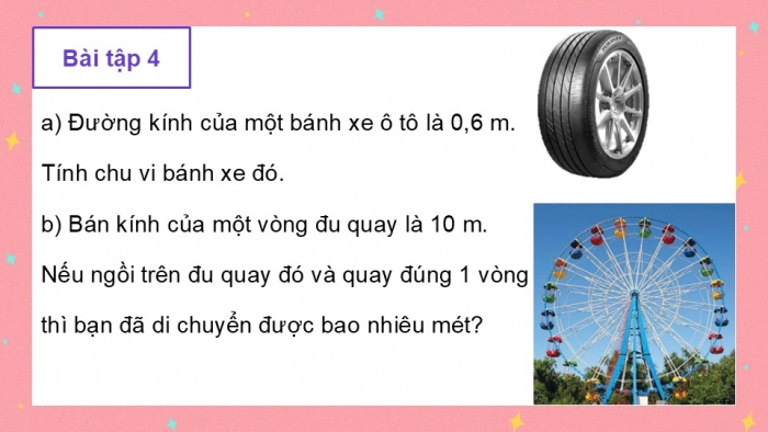 Giáo án PPT dạy thêm Toán 5 Chân trời bài 48: Chu vi hình tròn