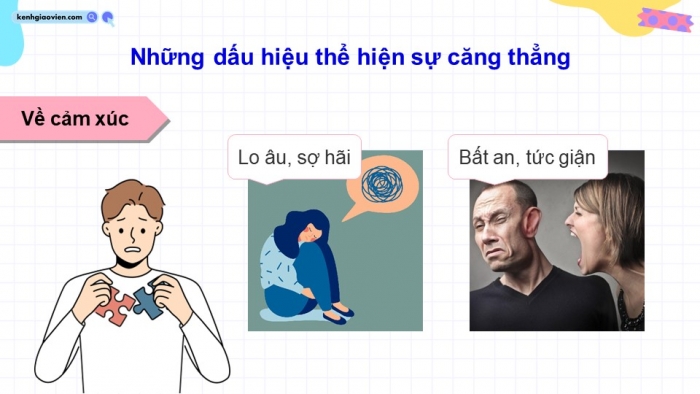 Giáo án điện tử Hoạt động trải nghiệm 9 cánh diều Chủ đề 3 - Hoạt động giáo dục 1: Ứng phó với căng thẳng