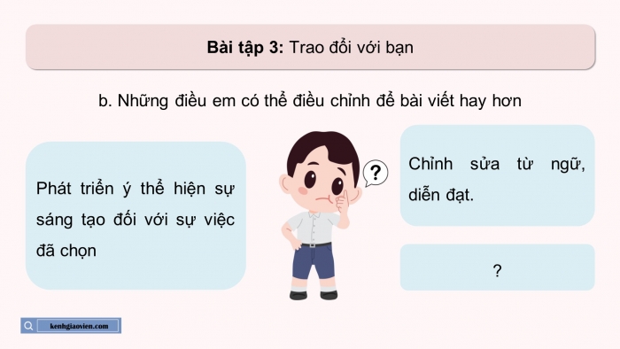 Giáo án điện tử Tiếng Việt 5 chân trời Bài 7: Trả bài văn kể chuyện sáng tạo (Bài viết số 1)