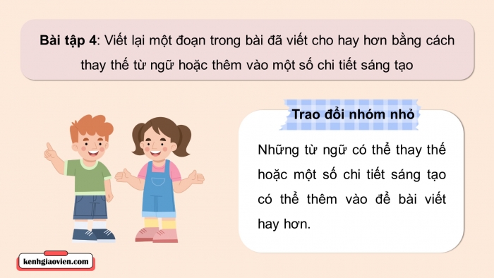 Giáo án điện tử Tiếng Việt 5 chân trời Bài 7: Trả bài văn kể chuyện sáng tạo (Bài viết số 3)