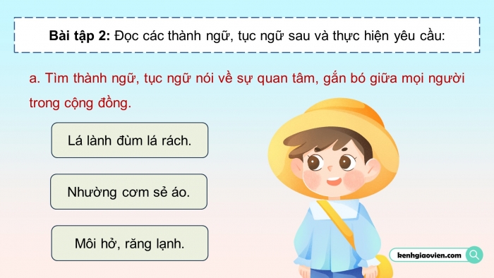 Giáo án điện tử Tiếng Việt 5 chân trời Bài 8: Mở rộng vốn từ Cộng đồng