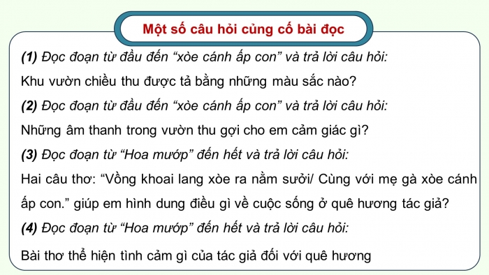 Giáo án điện tử Tiếng Việt 5 chân trời Bài Ôn tập cuối học kì I (Tiết 1)