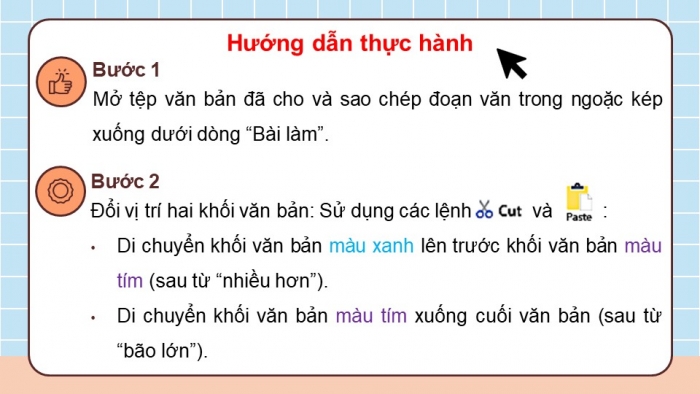 Giáo án điện tử Tin học 5 cánh diều Chủ đề E Bài 2: Thực hành xóa và di chuyển khối văn bản