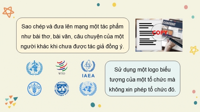 Giáo án điện tử Tin học 5 cánh diều Chủ đề D Bài học: Tôn trọng quyền tác giả khi sử dụng nội dung thông tin