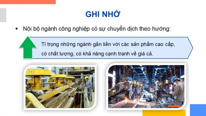 Giáo án điện tử Địa lí 12 chân trời Bài 16: Chuyển dịch cơ cấu công nghiệp