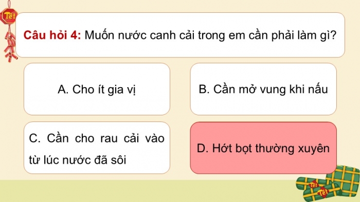 Giáo án điện tử Công nghệ 9 Chế biến thực phẩm Cánh diều Bài 7: Chế biến thực phẩm có sử dụng nhiệt (P3)