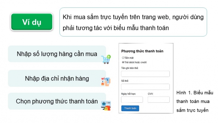 Giáo án điện tử Khoa học máy tính 12 chân trời Bài F5: Tạo biểu mẫu trong trang web