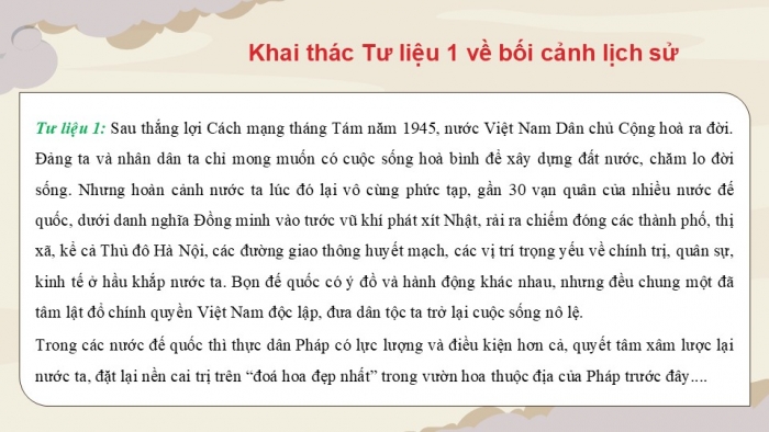 Giáo án điện tử Lịch sử 12 kết nối Bài 7: Cuộc kháng chiến chống thực dân Pháp (1945 – 1954)