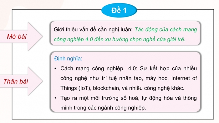 Giáo án PPT dạy thêm Ngữ văn 12 Cánh diều bài 4: Viết bài nghị luận về một vấn đề có liên quan đến tuổi trẻ