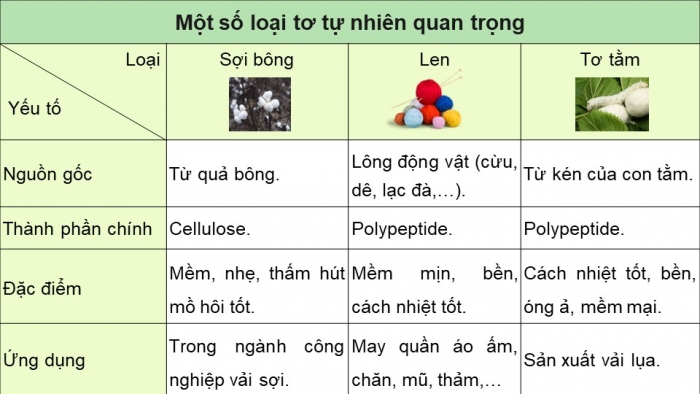 Giáo án điện tử Hoá học 12 chân trời Bài 11: Tơ – Cao su – Keo dán tổng hợp