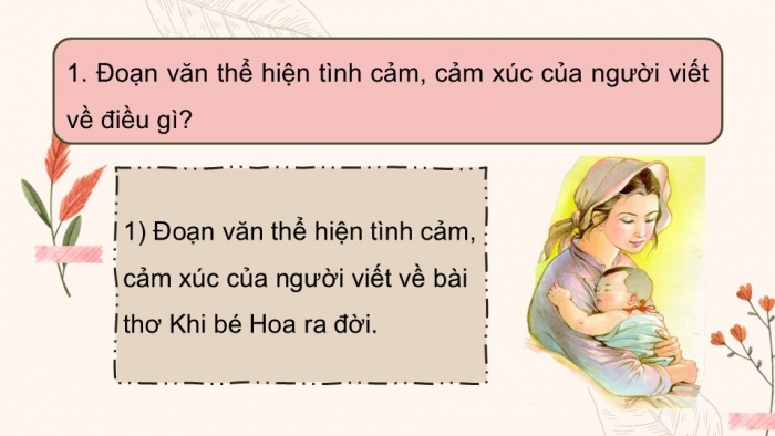 Giáo án điện tử Tiếng Việt 5 cánh diều Bài 6: Viết đoạn văn thể hiện tình cảm, cảm xúc (Cấu tạo của đoạn văn)