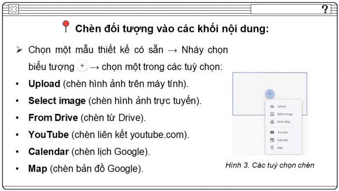 Giáo án điện tử Tin học ứng dụng 12 chân trời Bài E4: Sử dụng Content Blocks, Button, Divider