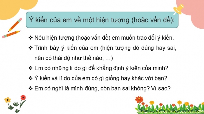 Giáo án điện tử Tiếng Việt 5 cánh diều Bài 7: Điều em muốn nói; Bài ca loài kiến