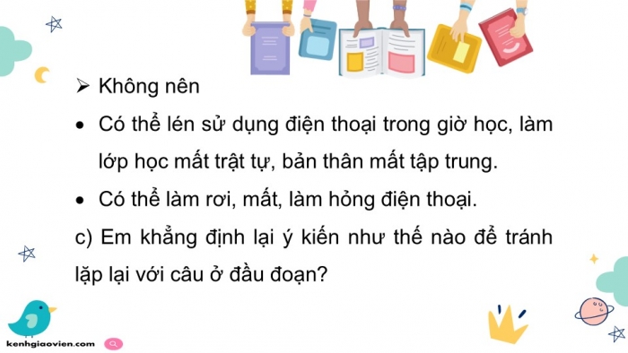 Giáo án điện tử Tiếng Việt 5 cánh diều Bài 7: Viết đoạn văn nêu ý kiến về một hiện tượng xã hội (Tìm ý, sắp xếp ý)