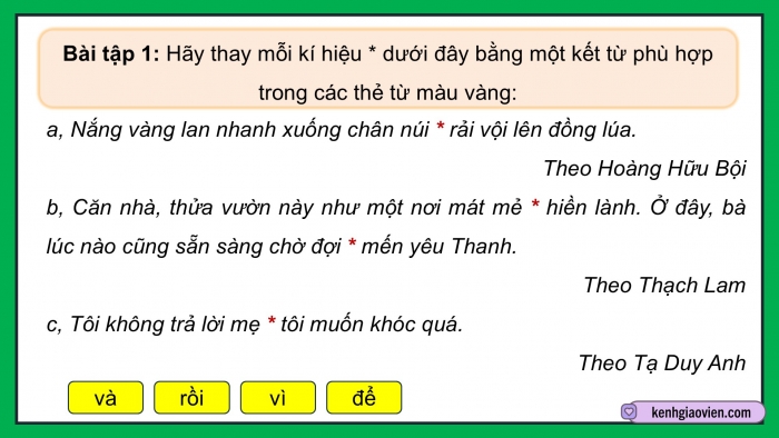 Giáo án điện tử Tiếng Việt 5 cánh diều Bài 8: Kết từ