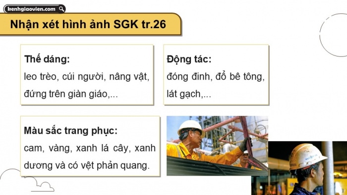 Giáo án điện tử Mĩ thuật 9 chân trời bản 2 Bài 6: Vẻ đẹp của người công nhân xây dựng