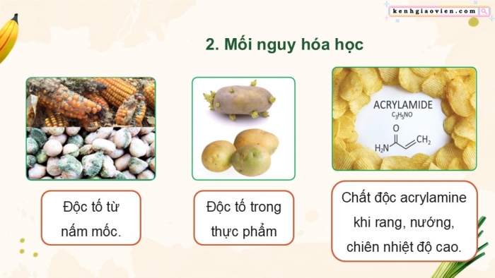 Giáo án điện tử Công nghệ 9 Chế biến thực phẩm Cánh diều Bài 6: An toàn vệ sinh thực phẩm