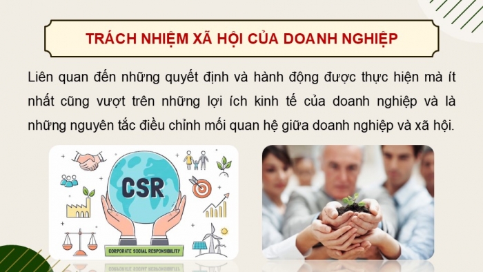 Giáo án điện tử Kinh tế pháp luật 12 kết nối Bài 6: Trách nhiệm xã hội của doanh nghiệp