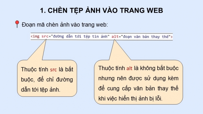 Giáo án điện tử Tin học ứng dụng 12 kết nối Bài 11: Chèn tệp tin đa phương tiện và khung nội tuyến vào trang web