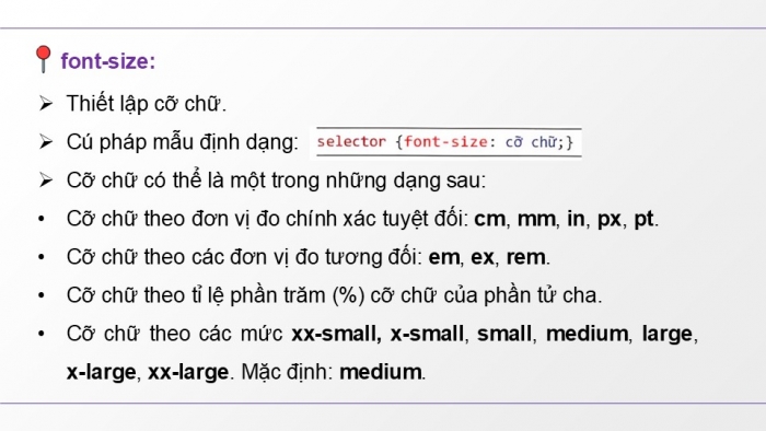 Giáo án điện tử Khoa học máy tính 12 kết nối Bài 14: Định dạng văn bản bằng CSS