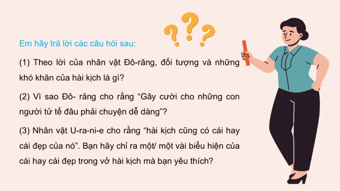 Giáo án điện tử Ngữ văn 12 chân trời Bài 5: Đối tượng và những khó khăn của hài kịch (Mô-li-e)