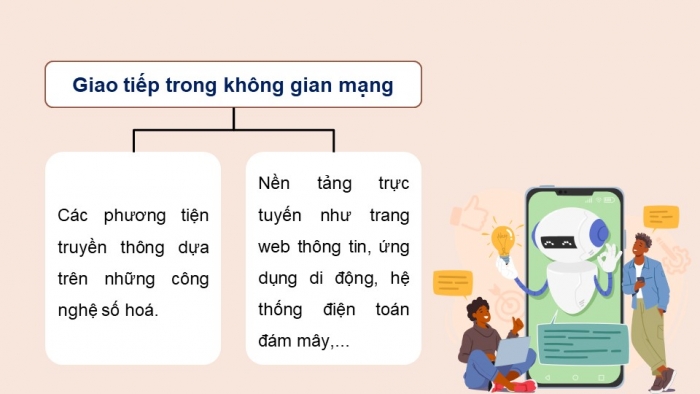 Giáo án điện tử Khoa học máy tính 12 chân trời Bài D1: Giao tiếp trong không gian mạng