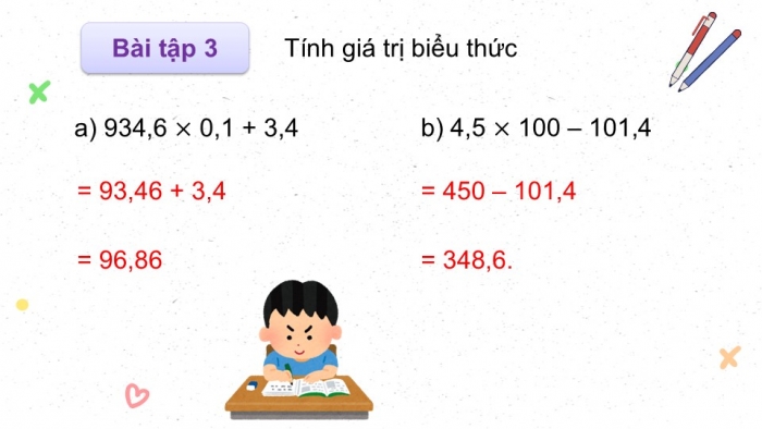 Giáo án PPT dạy thêm Toán 5 Chân trời bài 33: Nhân một số thập phân với 10; 100; 1000;... Nhân một số thập phân với 0,1; 0,01; 0,001...