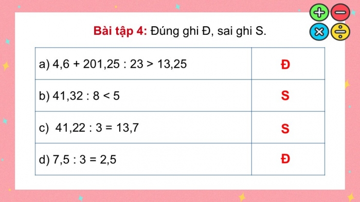 Giáo án PPT dạy thêm Toán 5 Chân trời bài 35: Chia một số thập phân cho một số tự nhiên