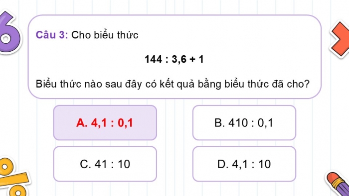 Giáo án PPT dạy thêm Toán 5 Chân trời bài 41: Em làm được những gì?