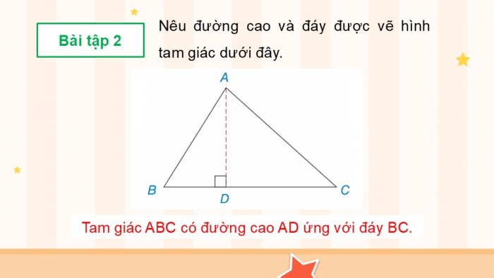 Giáo án PPT dạy thêm Toán 5 Chân trời bài 43: Hình tam giác