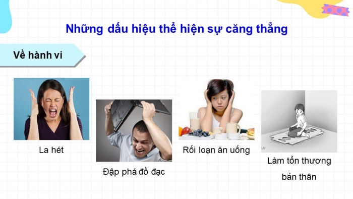 Giáo án điện tử Hoạt động trải nghiệm 9 cánh diều Chủ đề 3 - Hoạt động giáo dục 1: Ứng phó với căng thẳng