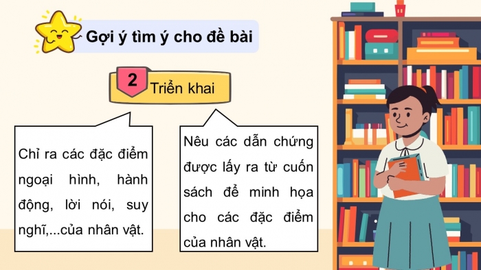 Giáo án điện tử Tiếng Việt 5 kết nối Bài 18: Tìm ý cho đoạn văn giới thiệu nhân vật trong một cuốn sách