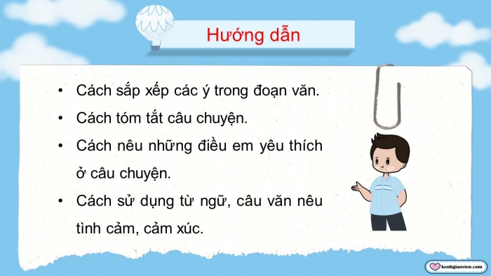 Giáo án điện tử Tiếng Việt 5 kết nối Bài 23: Viết đoạn văn thể hiện tình cảm, cảm xúc về một câu chuyện