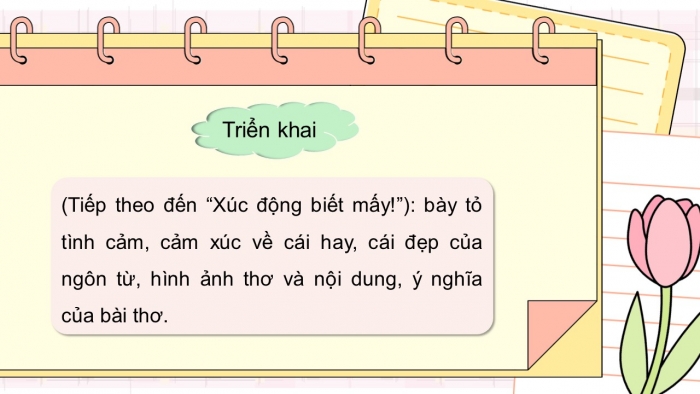 Giáo án điện tử Tiếng Việt 5 kết nối Bài 25: Tìm hiểu cách viết đoạn văn thể hiện tình cảm, cảm xúc về một bài thơ