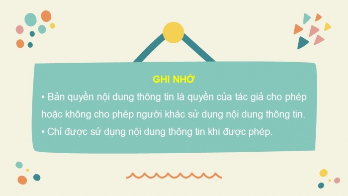 Giáo án điện tử Tin học 5 kết nối Bài 5: Bản quyền nội dung thông tin