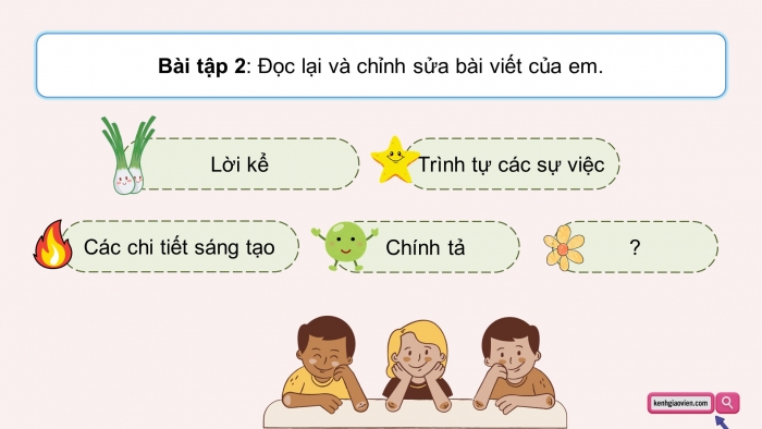 Giáo án điện tử Tiếng Việt 5 chân trời Bài 5: Viết bài văn kể chuyện sáng tạo (Bài viết số 1)