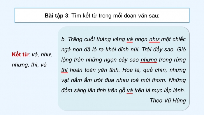 Giáo án điện tử Tiếng Việt 5 chân trời Bài 7: Kết từ