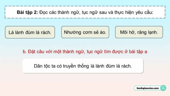 Giáo án điện tử Tiếng Việt 5 chân trời Bài 8: Mở rộng vốn từ Cộng đồng