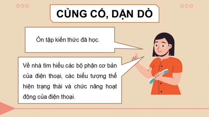 Giáo án điện tử Công nghệ 5 chân trời Bài 5: Sử dụng điện thoại