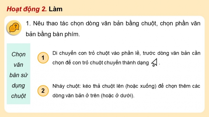 Giáo án điện tử Tin học 5 chân trời Bài 6: Chỉnh sửa văn bản