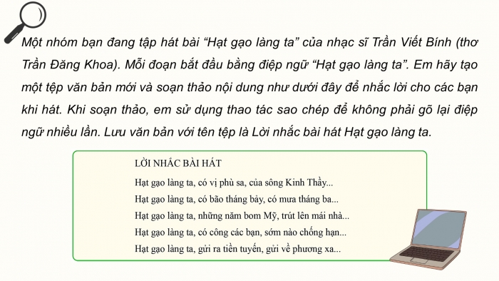 Giáo án điện tử Tin học 5 cánh diều Chủ đề E Bài 1: Thực hành chọn và sao chép khối văn bản